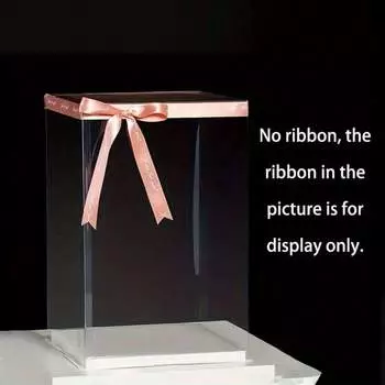 5 шт. 10,2x10,2x12,2 дюйма, прозрачная коробка для цветов или торта, прозрачные коробки для упаковки торта, контейнер для переноски, упаковочная коробка, без лент other чистый