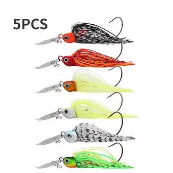 5 шт., 10,8 см, 19 г, наживка для насекомых, композитная приманка с блестками и кисточками, рыболовный крючок для насекомых 5PCS