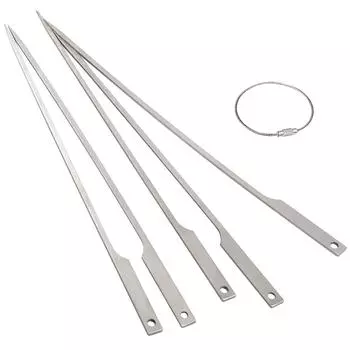 5 шт. 10-дюймовых плоских шампуров для барбекю, переносных шампуров для пикника на открытом воздухе, барбекю, шашлыков, походных палочек для барбекю.