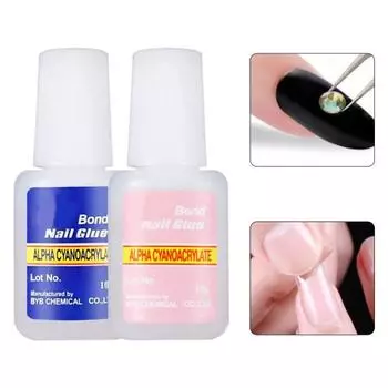 5 шт. 10 г компактного размера клеи для украшений для ногтей долговечный эффект высококачественные универсальные кристально-алмазные клеи розовый