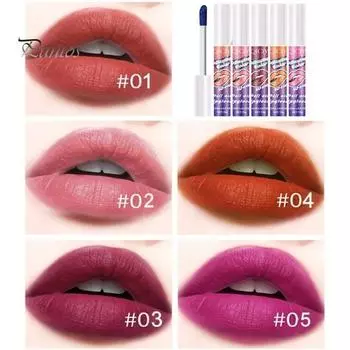 5 шт. 10 г отшелушивающий блеск для губ бархатный матовый антипригарный долговечный водостойкий высокопигментированный жидкий тинт для губ краска-карандаш для женщин инструменты для макияжа губ A