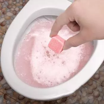 5 шт./10 шт./20 шт. шипучие таблетки. Очиститель унитаза. Мощное чистящее средство. Удаляет пятна, запахи. Освежает. Простые чистящие таблетки для ванной комнаты. 5pcs розовый