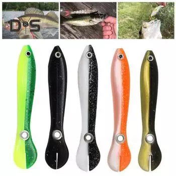 5 шт. 10 см/6 г мягкая прыгающая приманка для рыбы цветная силиконовая искусственная рыболовная приманка для соленой воды пресноводного окуня судака форели рыболовные принадлежности 5pcs