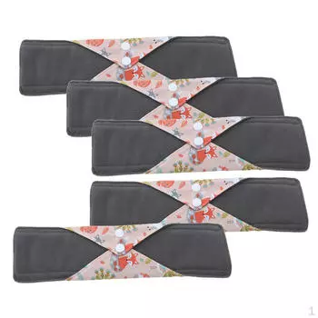 5 шт. 11,8-дюймовые моющиеся менструальные прокладки из бамбуковой ткани и тонкий дизайн, расположение