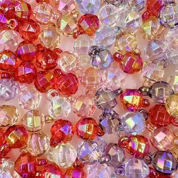 5 шт. 12*17,5 мм акриловые яркие цветные граненые прозрачные круглые бусины-подвески DIY ювелирные аксессуары для изготовления серег, брелоков жёлтый