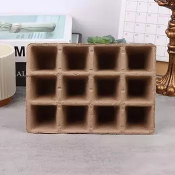 5 шт. 12-луночный поддон для рассады растений из биоразлагаемой целлюлозы для садоводства, поддон для посева семян, сеялка для гидропоники, система выращивания, инструменты