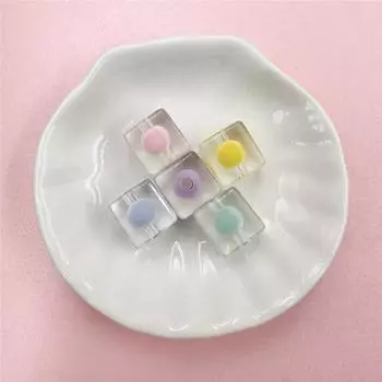 5 шт. 12 мм прозрачные модные сэндвич-акриловые свободные квадратные бусины для изготовления ювелирных изделий своими руками браслет брелок ювелирные аксессуары about 12mm оранжевый