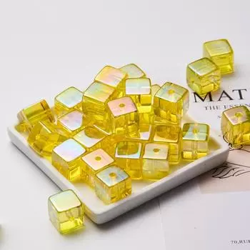 5 шт., 16 мм, ослепительные квадратные бусины AB, цветные квадратные бусины, ручная работа, сделай сам, свободные бусины, кубики, материал из бисера, аксессуары для волос розы красного