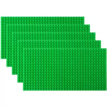 5 шт. 16x32 Блок Базовая пластина, совместимая с основными брендами, игровая детская игрушка для творчества Базовые аксессуары 5pcs16x32 зелёный