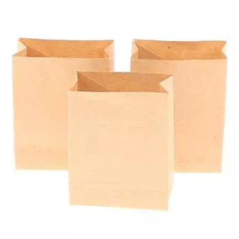 5 шт. 1:12 кукольных мини-мешков для хлеба, бумажный мешок для выпечки, крафт-бумажный мешок, модель декора