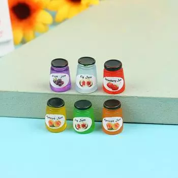 5 шт. 1:12 кукольных миниатюрных джемов для моделей игрушек с едой для кухни, украшения, аксессуары