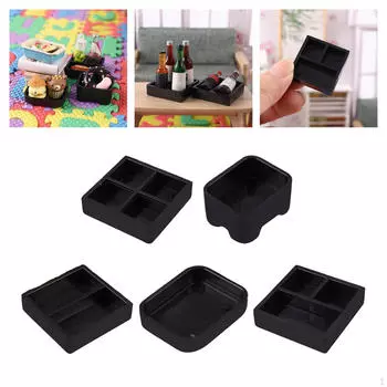 5 шт. 1/12 кукольный домик, поднос для еды, миниатюрные подносы для закусок, фруктовые подносы для детей, ролевые игры, кухня