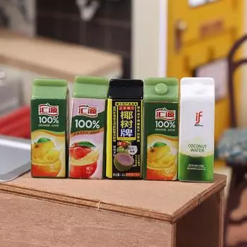 5 шт. 1/12 кукольный домик имитация фруктового сока модель кукольный домик миниатюрные бутылки для напитков кукольный домик кухня игровые игрушки аксессуары one size