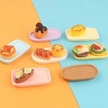 5 шт. 1/12 кукольный домик имитация обеденная тарелка поднос кукольный домик украшение кухни кукольный домик аксессуары ролевые игры игрушки