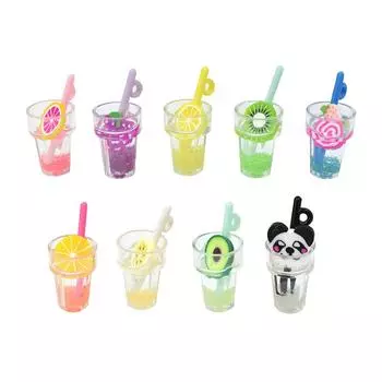 5 шт. 1:12 Кукольный домик Декорация сцены Светящаяся модель стакана для фруктового напитка
