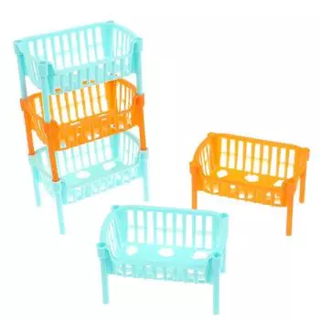 5 шт. 1/12 кукольный домик Мини штабелируемые корзины для хранения Модель кукольного домика Мебель Украшения Кукольный домик Декор для кухни Аксессуары синий