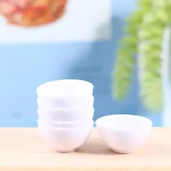 5 шт. 1:12 Миниатюрная круглая чаша для кукольного домика, модель кухонных столовых принадлежностей