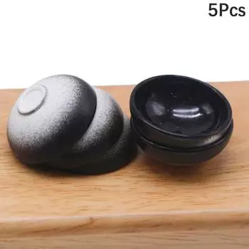 5 шт. 1:12 Миниатюрная миска для кукольного домика с фруктами, салатницей, суповой тарелкой, мини-столовые приборы, кухонная утварь, декор, игрушка, аксессуары для кукольного домика чёрный