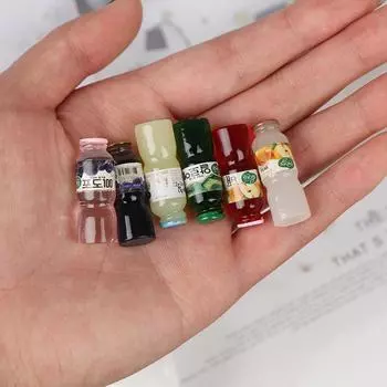 5 шт. 1:12 миниатюрных бутылочек для напитков кукольного домика, кухонные аксессуары для кукольного домика