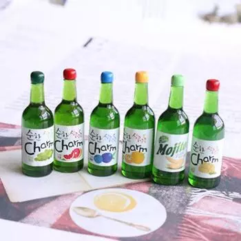 5 шт. 1:12 Миниатюрных бутылок для фруктового сока для кукольного домика Модель Куклы Кухня Еда