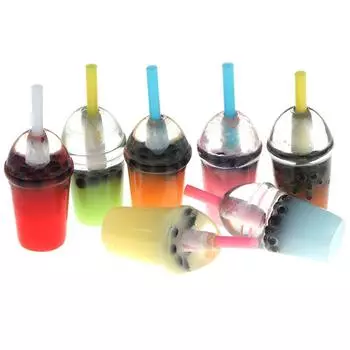 5 шт. 1:12 миниатюрных кукольных чашек для чая с жемчугом и молоком для кукол, еда для кухни