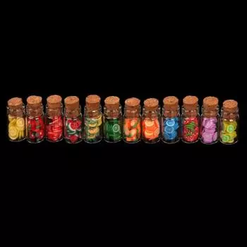 5 шт. 1:12 миниатюрных кукольных домиков, фруктовое ассорти, стеклянная банка, банка из сухофруктов, декоративная игрушка