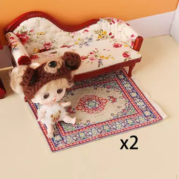 5 шт. 1:12 Миниатюрный кукольный домик Коврик Мини Модель Винтажная игрушка Аксессуары Игровой набор Еда