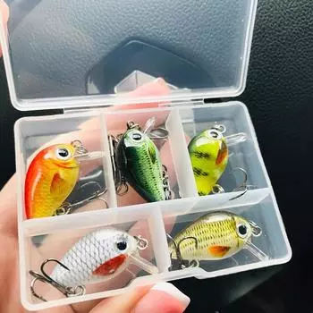 5 шт., 1,5 г, 3 см, мини-воблеры/крэнкбейт, рыболовная приманка, искусственная приманка, жесткий плавающий воблер для рыбы, окуня, рыболовные снасти