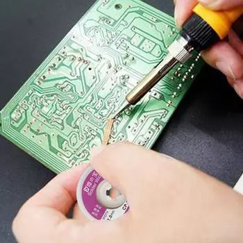 5 шт. 1,5-метровая оплетка для припоя, приспособление для удаления припоя, дозатор, устройство для удаления припоя, вакуумный инструмент для ремонта флюса, присоска 2.0mm x 0.75m