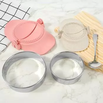 5 шт./1 комплект пельменных пресс-форм многоразового использования с резаком для теста и ложкой безопасная пельменная машина для пельменной кухни