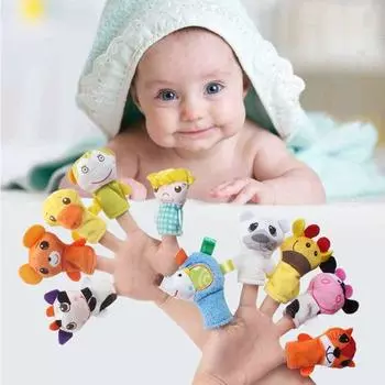 5 шт / 1 лот мультяшное животное палец кукла детские игрушки родитель-ребенок дошкольное образование головоломка дети игрушки плюшевые игрушки 7cm