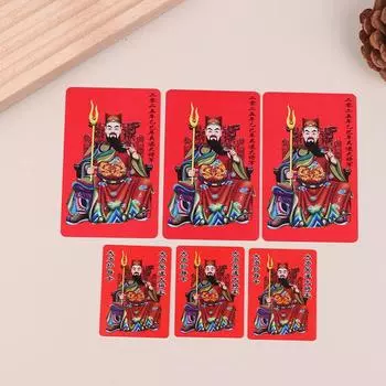 5 шт. 2025 год Тай Суй Золотая карта Китайский стиль приветствия Тай Суй Защитный амулет Фэн-шуй Благоприятные карты удачи S