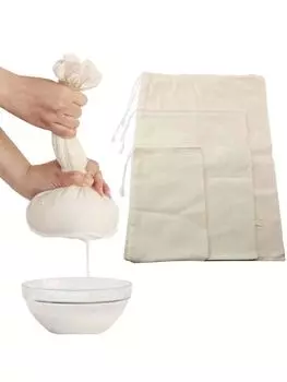 5 шт. 20/30/40 см фильтр-мешки для молока многоразовые соевый йогурт чай пиво кофе масло пищевой фильтр сетка затягивающийся кухонный фильтр-мешок дуршлаг S