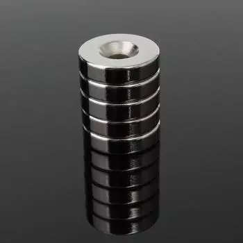 5 шт. 20x5 мм N50 сильный круглый диск с отверстиями редкоземельные неодимовые магниты на холодильник