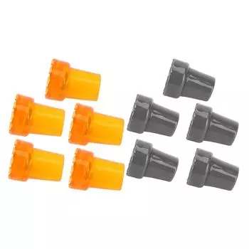 5 шт., 22 мм, одноугольные наконечники для тростей, имитация текстуры шин, консервант, нескользящая резина, полупрозрачная 7/8i Translucent Yellow