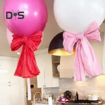 5 шт. 24-дюймовый большой пластиковый декоративный бант для упаковки подарков, годовщины, свадьбы, дня рождения, вечеринки, украшения белый