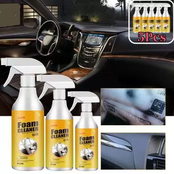 5 шт. 250 мл многоцелевой пенный очиститель для салона автомобиля, удаление пятен, 250 мл/120 мл/60 мл, пенный очиститель для кожаных сидений