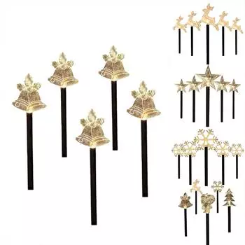 5 шт., 2 В, уличные солнечные фонари с солнечными панелями, садовые фонари на солнечных батареях, рождественские украшения