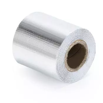 5 шт. 2 x5 метров Алюминиевая армированная лента с клеевой основой Теплозащитная термостойкая обмотка Впускной серебристый
