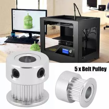 5 шт. 2GT синхронный шкив ремня ГРМ, 20 зубьев, диаметр 6,35 мм для 3D-принтера