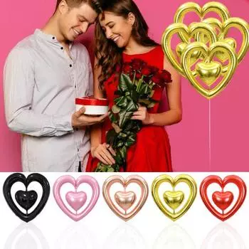 5 шт. 30-дюймовый воздушный шар с сердцем любви, металлический герметичный, более толстый, День святого Валентина, детский душ, день рождения, свадьба, украшение для вечеринки, алюминиевая пленка розовый