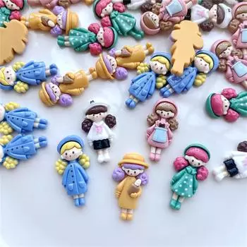 5 шт. 35 мм большая мультяшная красавица девушка кавайи плоская задняя часть смолы принцесса DIY украшенная шпилька для волос скрапбукинг One Size синий