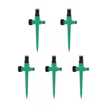 5 шт. 360° садовый разбрызгиватель вращающийся заглушка орошение автоматическое покрытие опрыскиватель растений сельскохозяйственная газонная насадка зелёный