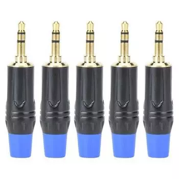 5 шт. 3,5 мм разъем один звуковой дорожки мужской аудиокабель адаптер штекер DIY стерео разъем