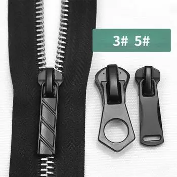 5 шт. 3 #/5 # ползунки на молнии с автоматическим замком, металлические матовые черные ползунки на молнии для металлических/нейлоновых/смола молний DIY швейные принадлежности 4-4.6mm