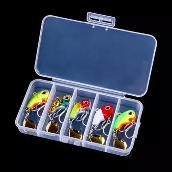 5 шт. 3,5 см-22G-6 # вихревая приманка, вращающаяся металлическая вибрационная приманка VIB, спиннер, ложка, рыболовные приманки, твердые приманки, снасти