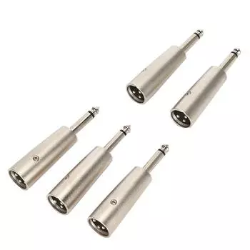 5 шт. 3-контактный XLR-штекер на моно 6,35 мм 14 штекерный разъем для микрофонного адаптера