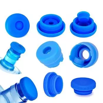 5 шт., 3 крышки для кувшина для воды объемом 5 галлонов, многоразовые, непроливающиеся, 55 мм, крышки для бутылок с водой, сменные силиконовые крышки, защита от брызг, 5 шт.