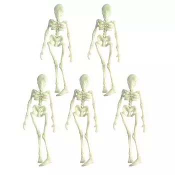 5 шт. 3D-печатный скелет, магнит на холодильник, подвижная фигурка скелета с подвижными суставами, Хэллоуин, готический скелет, магнитное украшение на холодильник 5pcs