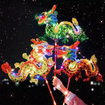 5 шт. 3D воздушные шары с драконом, мультяшные милые воздушные шары с драконом из алюминиевой фольги, многоразовые надувные шары, китайский Новый год, домашнее украшение для вечеринки Without Light